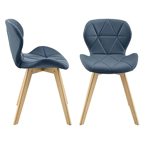 [en.casa] Esszimmerstuhl Älmhult 2-er Set – Komfortable Stühle aus Kunstleder