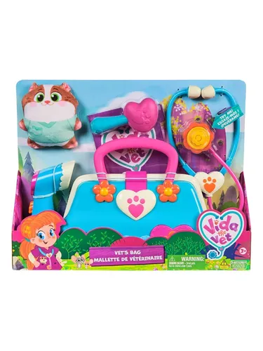 Vida the Vet Feature Vet Bag 6069852 - Puppen - Spannendes Arztspiel-Set mit 5 sensorischen Spielzeugen, ideal für kreative Rollenspiele und tierärztliche Abenteuer.