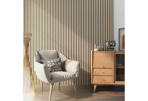 NEU.HOLZ Akustikpaneele Holz in beige von neu.holz