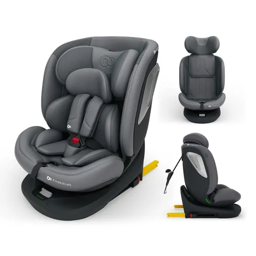 Kinderkraft I-GROW 2 PLUS Kindersitz 0-36 kg, 360° drehbar, Grau