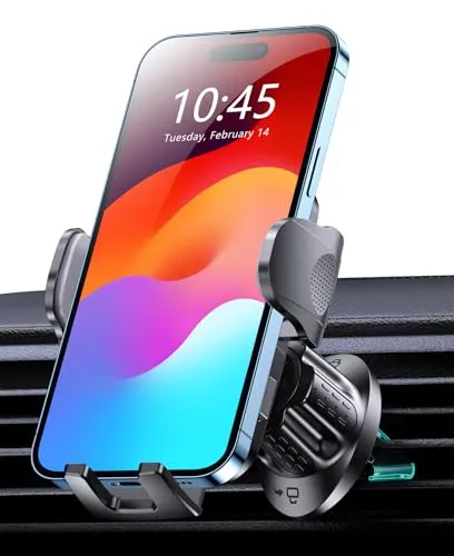 Mohard Handyhalterung Auto Lüftung, [Nie Wackeln] 360° Drehbar Handyhalter Auto mit Verbessertem Lüftungshaken, 100% Sicher KFZ Smartphone Halterung Kompatibel mit iPhone 17/16/15, Allen 4-7