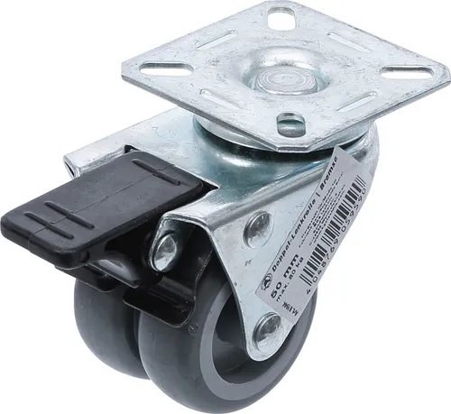 BGS-81944 Doppel-Lenkrolle mit Bremse Ø 50 mm