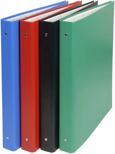 Ringbuch aus festem Karton 2,5mm PVC kaschiert, 4 Ringe 30mm, Rücken 40mm, für F