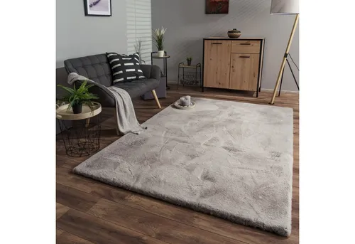TT Home Hochflor Teppich - Rechteckig, 39 mm Höhe - Hochflor-Teppich aus 100% Polyester, mit traumhaft weichem Kunstfell-Charakter für ein unvergleichliches Laufgefühl, ideal für Wohnzimmer und langlebig.