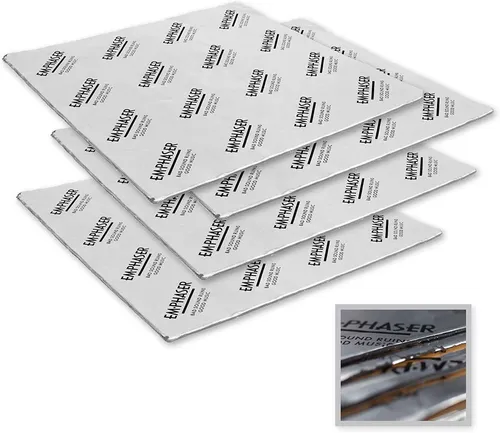 EMPHASER ESP-DM4 – Selbstklebende Alu-Butyl Dämmmatten - Auto Akustik-Bezugsstoffe für optimale Musikwiedergabe, mindern Lärm und Fahrzeugresonanzen dank 2,1 mm starker, langlebiger Dämmung.