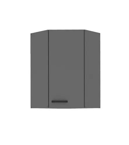 Küchen-Preisbombe Eckhängeschrank 60X60 cm NESSA Anthrazit - Hängeschrank 60x60 cm für die Küchenmodelle NESSA, SCANDI, AVA AR, OLD STYLE und LUNA. Mit 3 Einlegböden und eleganter anthrazit matt Oberfläche, ideal für platzsparende Küchenlösungen.