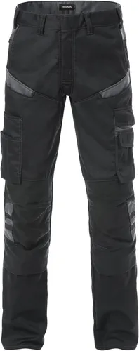Fristads Fusion Hose 2555 STFP 129482 Schwarz/Grau - Arbeitshosen mit Kniepolstern, EN 14404 zertifiziert, CORDURA-verstärkten Taschen und OEKO-TEX zertifizierter Stoff für höchsten Komfort und Langlebigkeit.