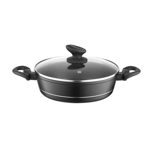 FLORINA Aluminium Topf 1,3 l mit Glasdeckel - Kochtopf DELUX mit Antikratz-Beschichtung für müheloses Garen und einfache Reinigung. Ideal für alle Herdarten, einschließlich Induktion.