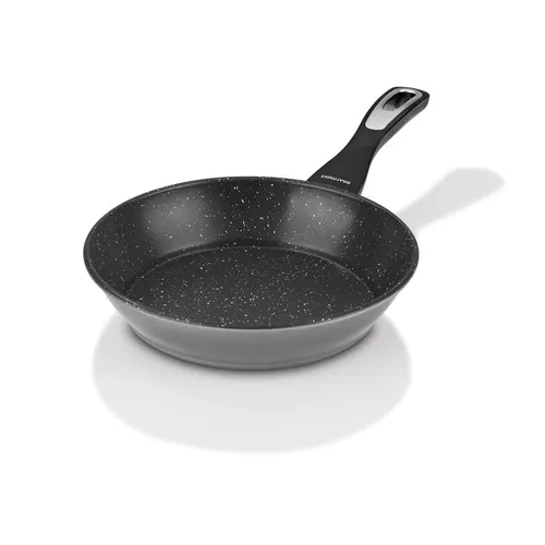 BRATmaxx Keramik-Pfanne 24cm, anthrazit - Pfannensets: Robuste Bratpfanne aus Karbonstahl mit stilvollem Design und zweifacher Antihaftbeschichtung für müheloses Braten.