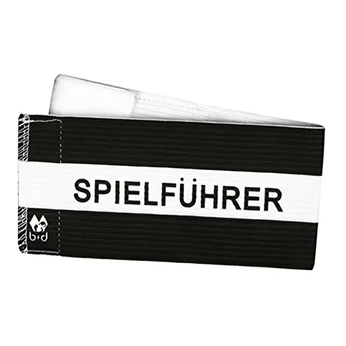 B+D Kinder Spielführer Klett Armbinde (SCHWARZ/Weiss)
