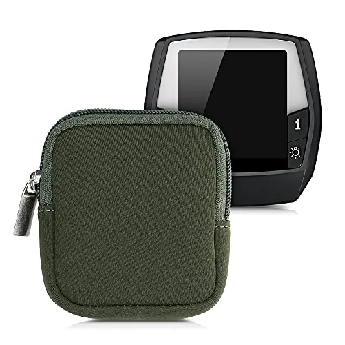 kwmobile Tasche kompatibel mit Bosch Intuvia - E-Bike Computer Neopren Hülle - Schutztasche Dunkelgrün