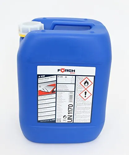 Förch Scheibenreiniger R539 AntiFrost 10L -60°C - Frostschutz für Kühlsysteme, mit Zitronenduft und geeignet für Fächerdüsen und Polycarbonat-Streuscheiben.