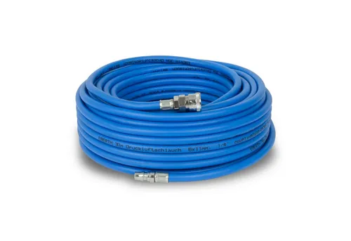 EBERTH Druckluftschlauch 30m - Flexibel und Langlebig - Druckluftgeräte, 30m langer Schlauch mit 6mm Durchmesser, ideal für Kompressoren und Werkzeuge, besonders widerstandsfähig und leicht für einfachen Einsatz.