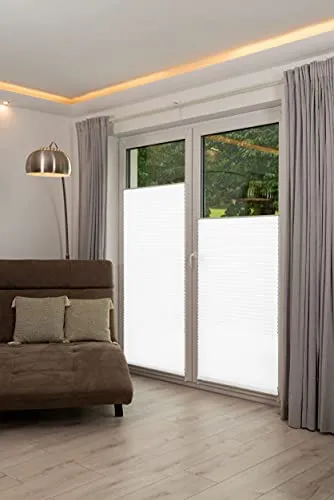 Produktbild K-home 421614-40 Klemmfix-Plissee, Weiß, 30 x 130 cm