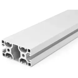 Design-Aluminiumprofil 40x80L 2 Nuten verdeckt, silber eloxiert