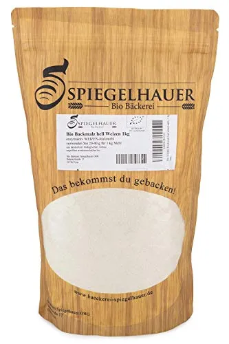 Bio Weizen Backmalz - Weizenbackmalz hell - qualitativ hochwertig und enzymaktiv - erstklassig zum Brötchen backen - ohne weitere Zusätze - Inhalt: 1kg Bio Weizenmalz zum Backen