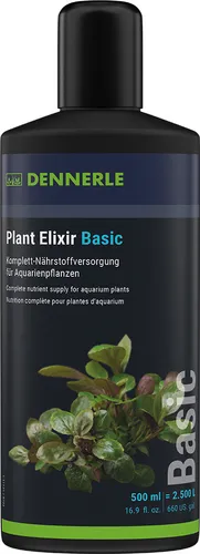Dennerle Plant Elixir Basic, 500 ml - Komplett-Nährstoffversorgung für Aquarienpflanzen, Universaldünger für sattgrüne Blätter