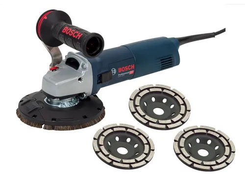 Bosch Winkelschleifer 125mm - Betonschleifer, Sanierungsfräse und Putzfräse - Winkelschleifer mit 1400 W Leistung, ideal für präzise Arbeiten im Bau- und Renovierungsbereich.
