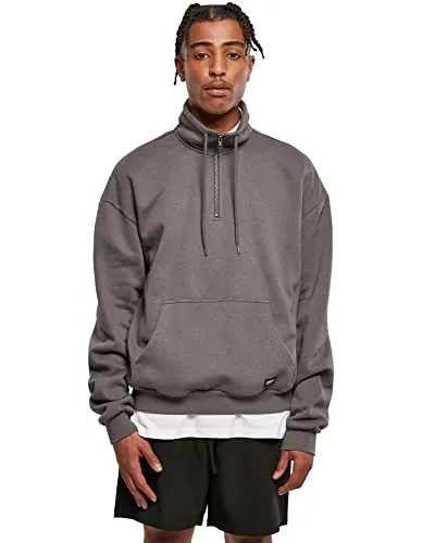 Urban Classics Organic Drawstring Troyer Männer Sweatshirt Charcoal M - Sweatshirts für Herren, nachhaltiges Streetwear Sweatshirt aus langlebigen Materialien für hohen Tragekomfort und intensive Farben.