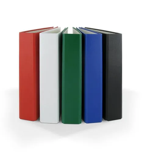 Livepac Office Aktenordner 5x Ringbuch / DIN A5 / 4-Ring Ordner / je 1x blau, grün, schwarz, wei