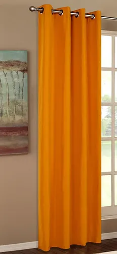 Vorhang Blickdicht Schal mit Ösen aus Microsatin, matt, HxB 175x140, Orange