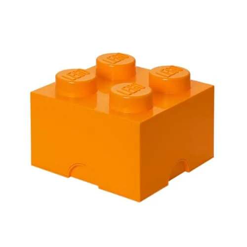 LEGO Storage Brick 4 orange Aufbewahrungsbox - Praktische Aufbewahrungsbox im LEGO-Design, ideal für die ordentliche Aufbewahrung von Spielzeug. Hergestellt aus robustem Polypropylen.