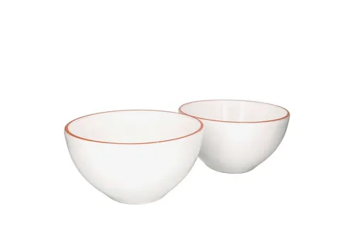 MamboCat Salatschüssel 2er Set Servierschüssel Wolle Ø 17.5cm weiß Größe S rustikal Ton, Steingut