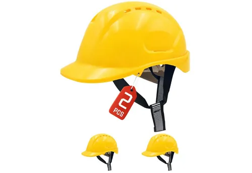 Mustbau MBU-GM16-YEL Bauhelm - Werkzeug-Akkus & -Ladegeräte, komfortabler und sicherer Schutzhelm mit kühlendem Design und verstellbarem Umfang von 52-66 cm für optimale Passform und Belüftung.