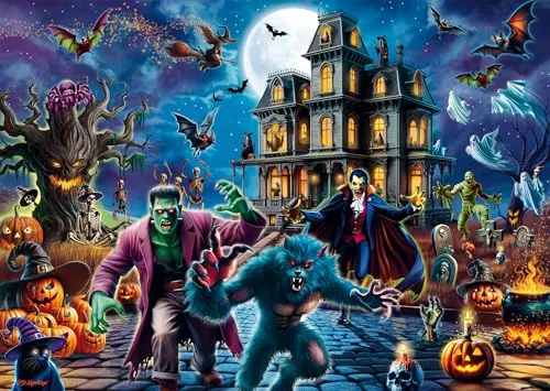 Schmidt Spiele 58871 Halloween-Nacht, 1000 Teile Puzzle