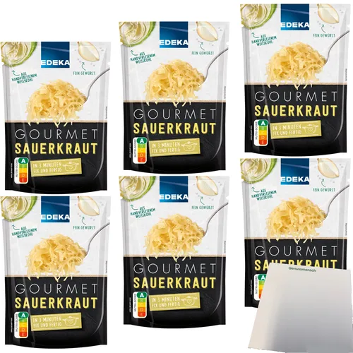 Edeka Gourmet-Sauerkraut fein gewürzt 6er Pack 6x400g Packung usy Block
