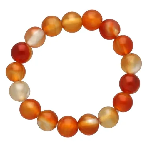 Lebensquelle Plus Mini Kugel Ring | 4mm | Hochwertiger Edelsteinring (Karneol, 55-57)