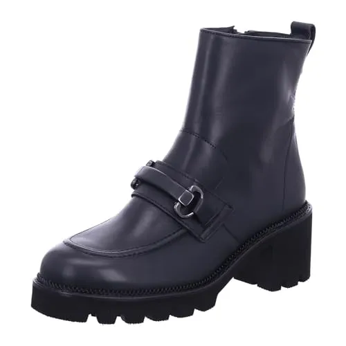 Paul Green Klassische Stiefeletten 8093-014 Damen Schwarz 39 EU - Wanderschuhe aus hochwertigem Glattleder mit komfortablem Blockabsatz und praktischem Reißverschluss für einfaches An- und Ausziehen – ideal für Business und Freizeit.