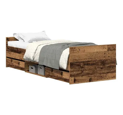 Bettgestell Altholz-Optik 90x190cm von vidaXL