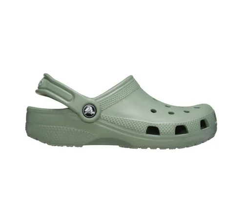 Crocs Classic Clog K Holzschuhe Grün EU 29-30 - Bequeme Kinder-Pantoletten aus leichtem CrosliteTM-Material, individuell gestaltbar mit JibbitzTM Charms und drehbarem Fersenriemen für sicheren Sitz. Ideal für den Alltag!