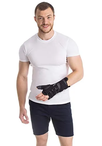 TOROS-GROUP Immobilisierungsschiene für Handgelenk und Unterarm, Orthese, Daumenstütze, linke Hand, Medium
