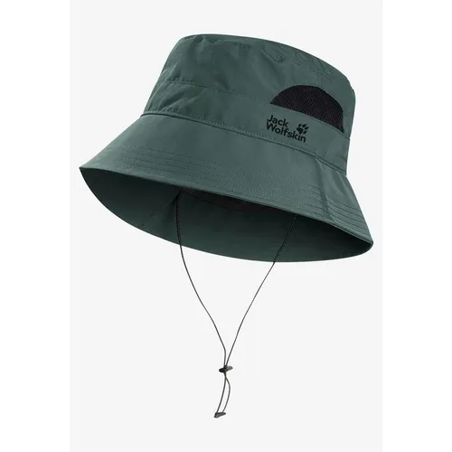 Jack Wolfskin Vent Bucket Hat sago palm (E0271) L - Atmungsaktiver Fischerhut - Leichter Fischerhut von Jack Wolfskin mit verstellbarem Kinnriemen, ideal für Wanderungen. Feuchtigkeitsregulierend und schnelltrocknend für maximalen Komfort bei jedem Wetter.