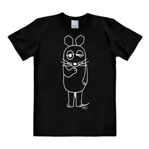 Produktbild Logoshirt® Die Sendung mit der Maus T-Shirt für Damen & Herren, schwarz, Größe XL