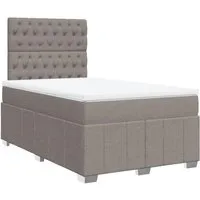 vidaXL Boxspringbett Taupe 120x200 cm mit Matratze von vidaXL