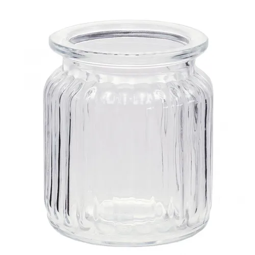 Produktbild Vintage Riffelglas Dekovase für kreative Tischdeko, 4 Stück