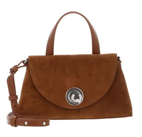 Coccinelle Leder Handtasche Umhängetasche Nikla Suede Bim Handbag Cognac braun