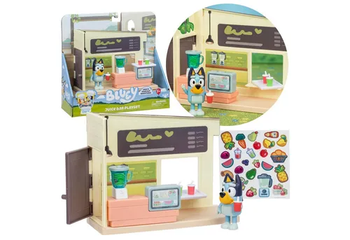 Sarcia.eu Spielfigur Bluey Figuren-Set Mini-Bar mit Säften, bewegliche Figuren 3+