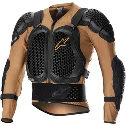 Alpinestars Bionic Action V2 Protektorenjacke - Beige/Schwarz/Orange - XL - Schutzjacke für den Oberkörper, ultraleicht und CE-zertifiziert, mit innovativem Cell Technology Brust- und Rückenprotektor für optimale Belüftung und Beweglichkeit.