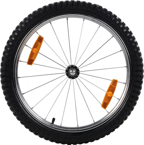 Flamingo Tierfahrradkorb Ersatzrad für Fahrradanhänger Remco - Fahrradkörbe aus langlebigem PE Plastik und umweltfreundlichem DCP Kunststoff – ideal für Tierliebhaber unterwegs.