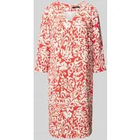 comma Knielanges Kleid mit Allover-Print in Rot, Größe 34 in rot von comma,