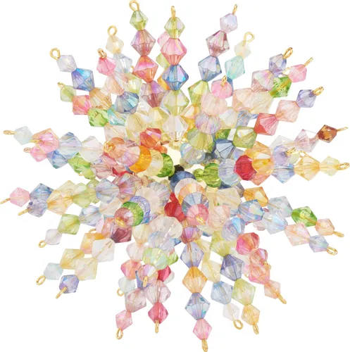 Zauberperle Perlenstern Set Multi Crystal 10 cm DIY Bastelset Weihnachten Deko