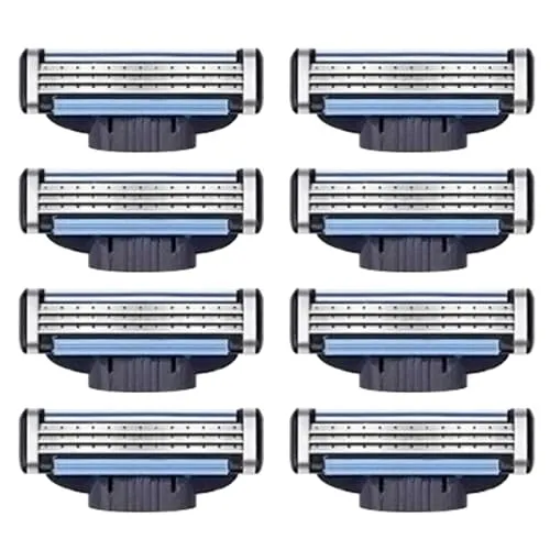 Stück Rasierklingen für mach-3 Klingen,Original Rasierklingen,Klingen für Herren Ersatzklingen Kompatibel Rasierhobel,Rasierklingen-Nachfüllung mit Gleitstreifen,für Reinigen Bart 8