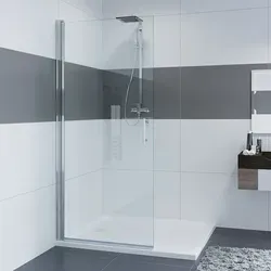 IMPTS Walk in Duschwand 100cm x 195cm Schwingtür Duschabtrennung Pendeltür Duschkabine Drehtür Duschtrennwand 6mm ESG Glaswand für Dushce