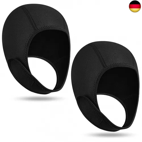 Qezodsx 2 StüCke Neopren Taucher Haube Neoprenanzug Hauben Kappe Badekappen mit