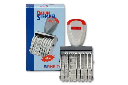 Rheita Stempel Datumstempel 5mm Tag, Monat und Endlosjahreszahl