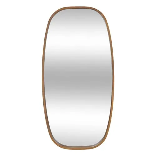Atmosphera Ovaler Spiegel Jasna Holz 113x57cm - Dekorative Wandspiegel, stilvoller ovaler Spiegel aus Holz, ideal für jedes Wohnambiente und sorgt für eine elegante Raumatmosphäre.